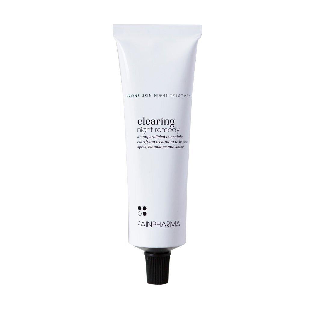 De Clearing Night Remedy van RainPharma is een dagcrème voor onzuivere of vette huid, perfect tegen puistjes en glans, verrijkt met natuurlijke ingrediënten.