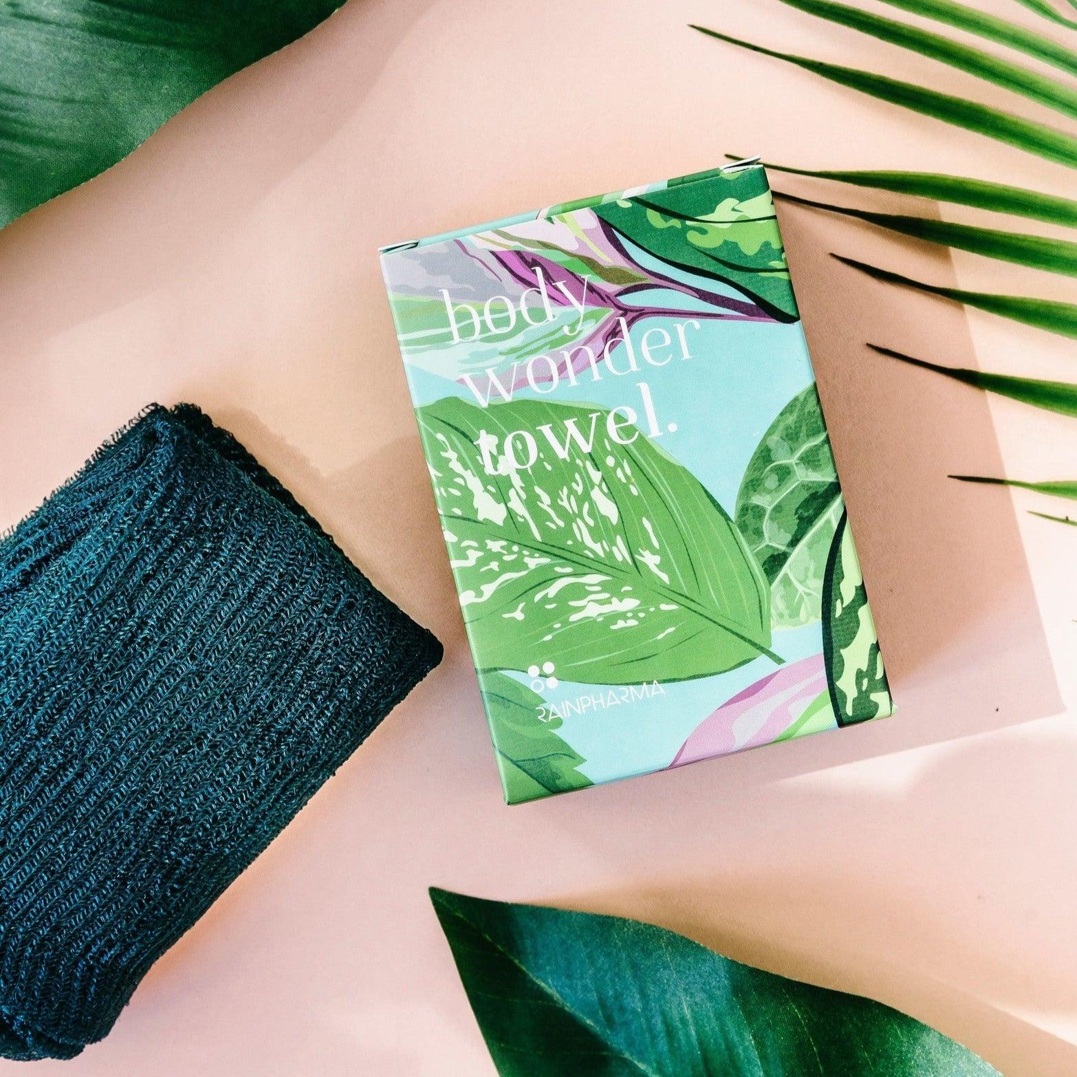 Rainpharma - Body Wonder Towel - Jungle Green - Accessoires - Puur Living