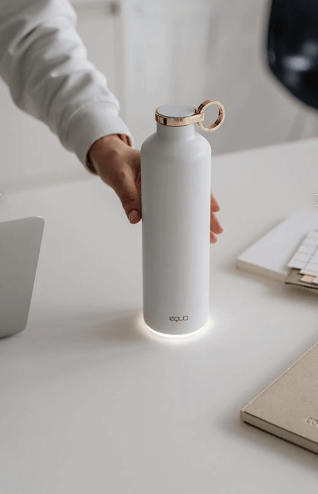Equa - Equa - Waterfles - Smart Bottle with sensor - Snow White - Waterfles - Puur Living