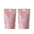 Twee roze hersluitbare zakjes met het opschrift "Insentials - Gut Repair Pack (Day & Night)" staan rechtop op een witte achtergrond, met witte tekst en zijn ontworpen voor darmflora herstel en spijsvertering ondersteuning.
