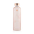 De Equa - Waterfles - Mismatch Bloom Rose van Equa is een stijlvolle, duurzame fles van gematteerd borosilicaatglas met een roségouden dop en minimalistisch lijnmotief van bloemen - perfect voor dagelijks gebruik.