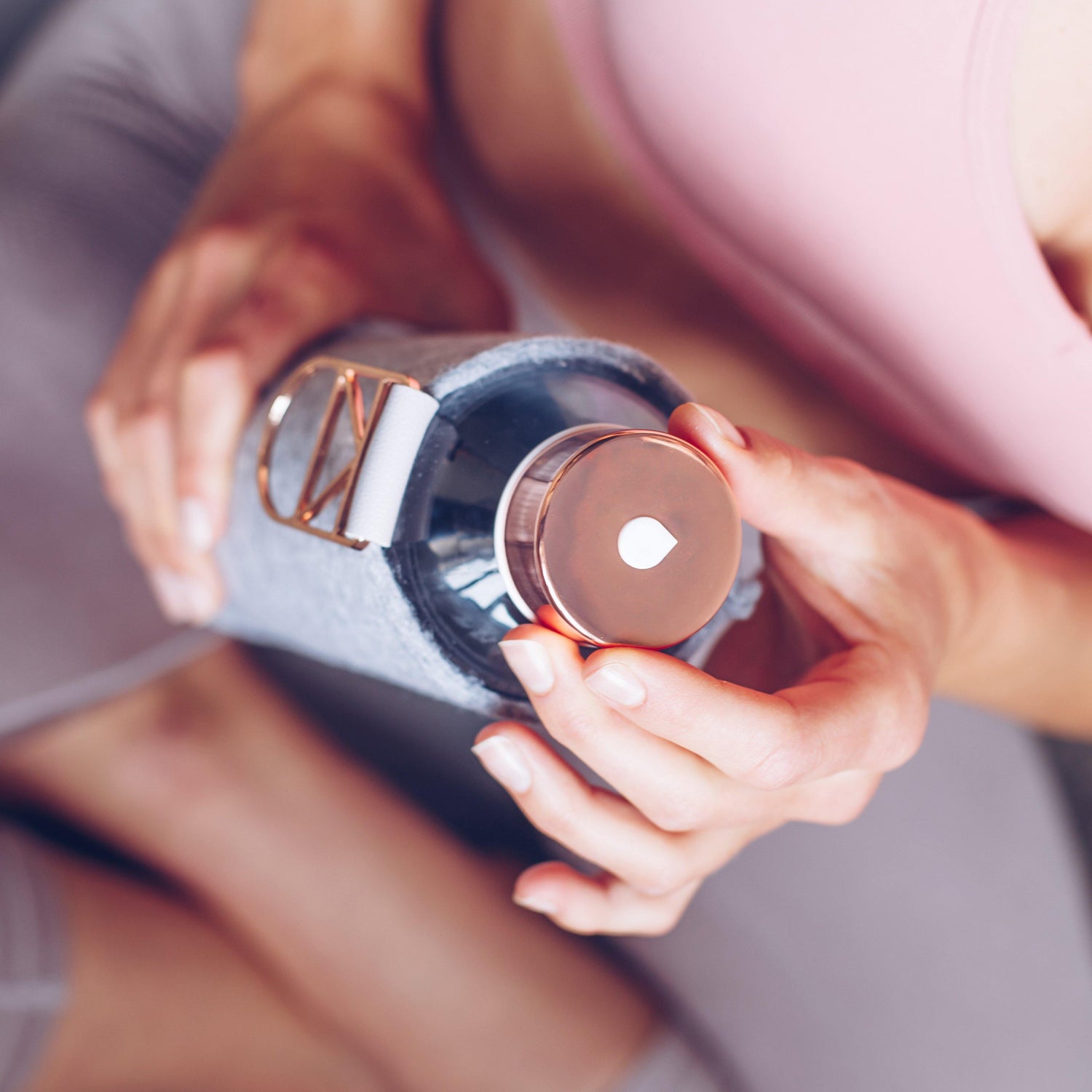 Equa - Equa - Waterfles - Mismatch Vilt Rose Gold - Waterfles - Puur Living