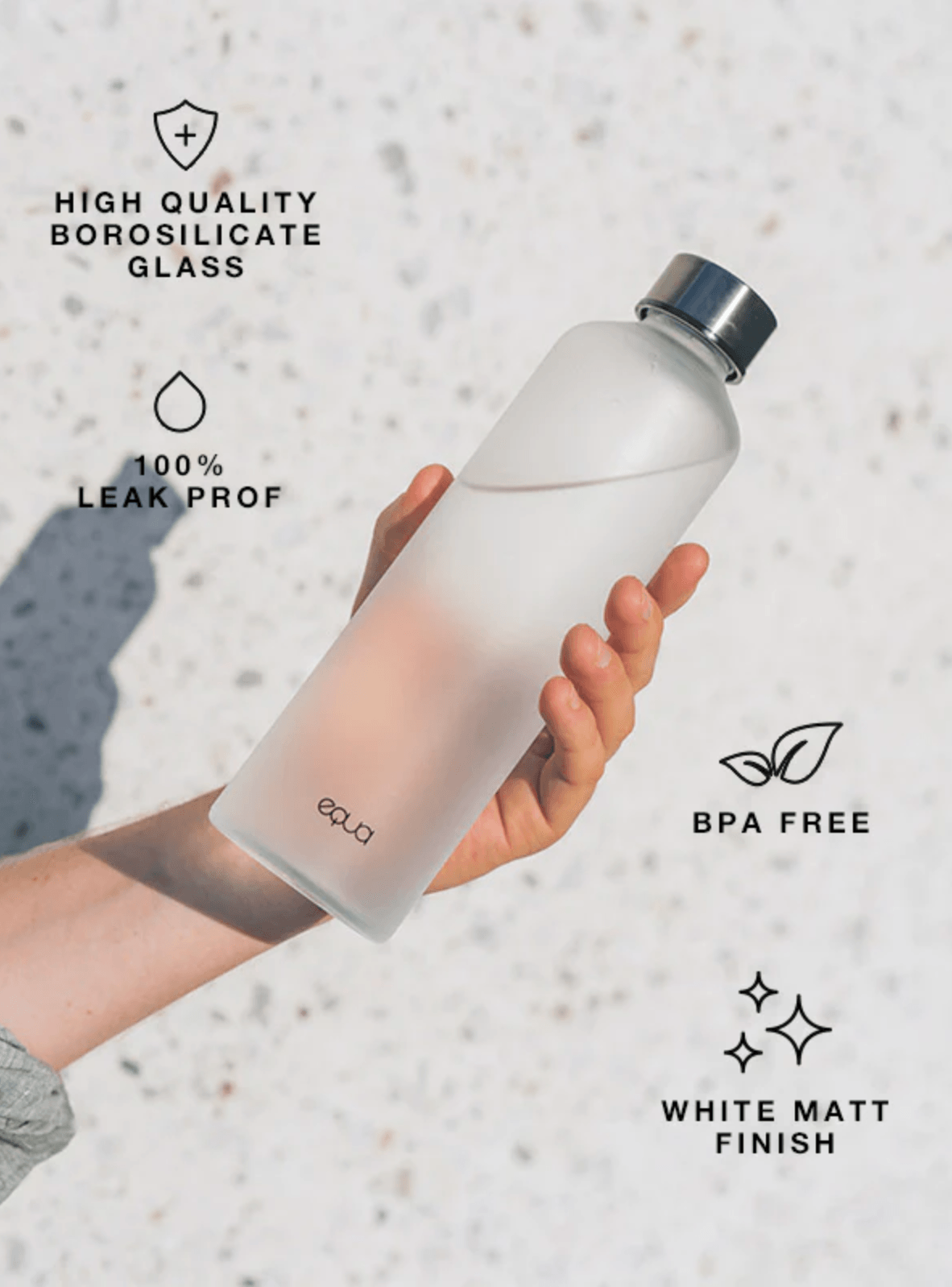 Equa - Equa - Waterfles - Velvet Black - Waterfles - Puur Living