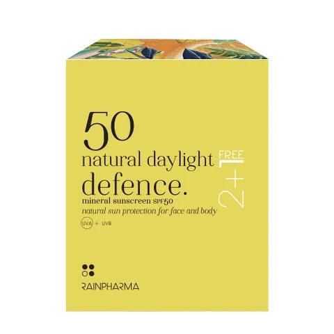 Rainpharma - Sunset 2+1 Natural Daylight Defence SPF 50 - Natuurlijke Zonnecrème - Zonnecrème - Puur Living